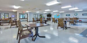 Sitting area at South Creek Post Acute