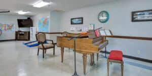 Music room at South Creek Post Acute